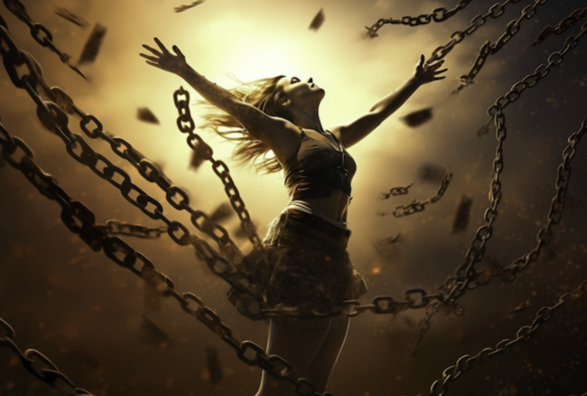 A person release from chains